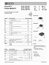 DataSheet IXTA75N10P pdf